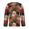 Women's Fashion Christmas Printed Long Sleeve Knitted Cardigan Button Down Jacket