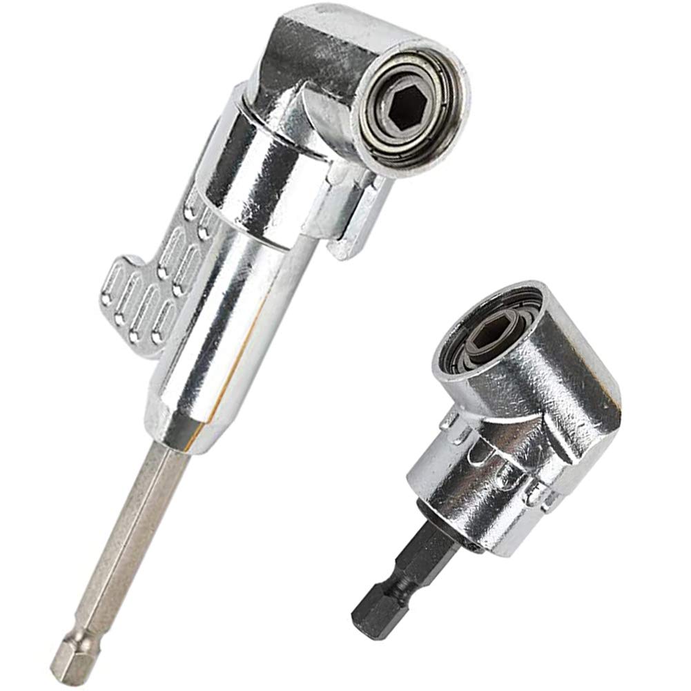 FQZMQBQ Drill 105 Degree Drill Inch Socket Hex Drill for Electric Set of 2 Bit, Angle, Driver, Angle, Impact, 1/4 Adapter, L-Shaped Adapter, Wrench,