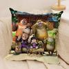 BBoonie BBears Cushion Cover Soft Plush Fabric DoubleSided Printed Sofa Cushion Cover for All Seasons Home Decor Gift