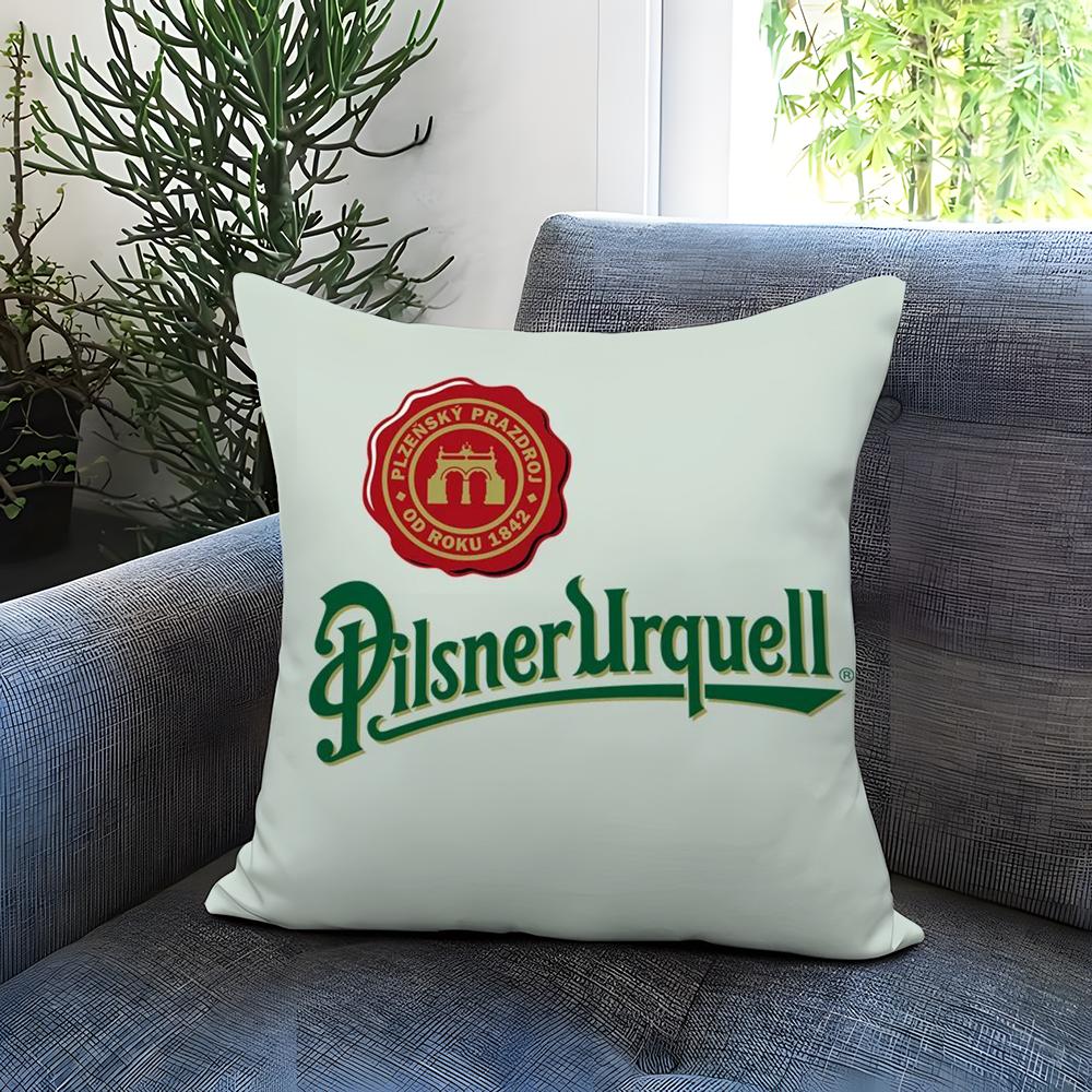 

classic P-Pilsner U-Urquell Cushion Cover Comfortable Reversible Pillow Cover Ideal for Car Sofa Bedroom & Beyond 12x12Inch