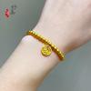Fu Brand Frosted Bead Bracelet: High-End Sand Gold, Chinese Style, Retro Heritage, Versatile Women's Jewelry