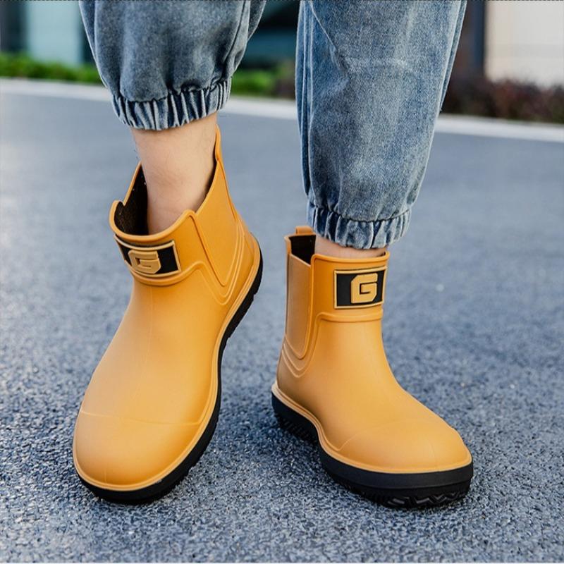 Kurze Gummistiefel PVC Wasserdicht Wasserschuhe Outdoor Abriebfeste Regenstiefel