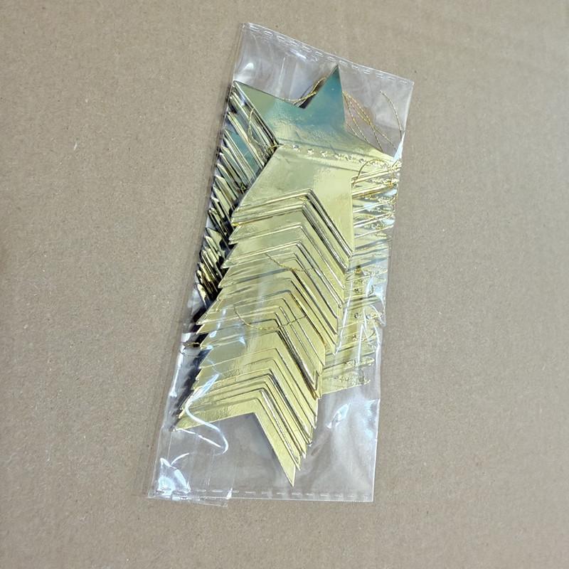 

4m Gold & Silver Glitter Star Pull Flowers & Flags Decoration