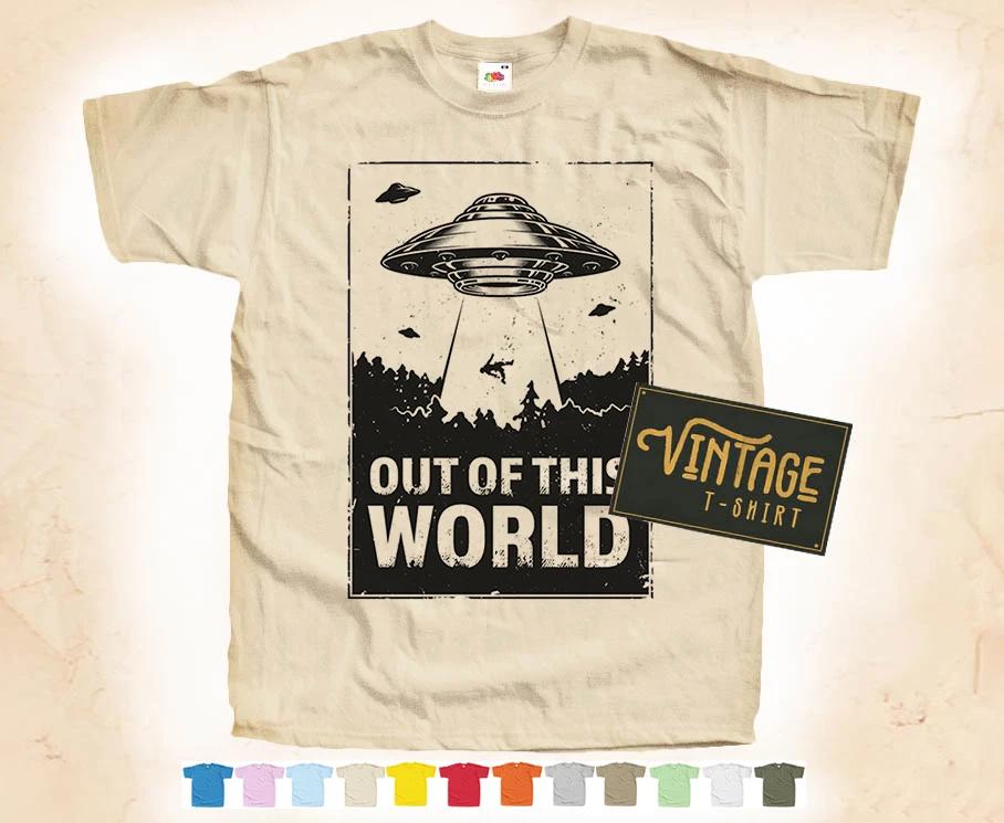 

Black Print OUT OF THIS WORLD T-SHIRT Tee Vintage Poster 12 Colors S-5XL M