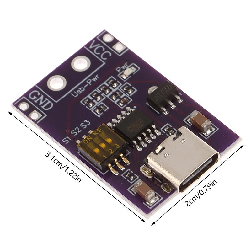 1Pcs Pd/Qc/Afc Fast Charge Decoy Trigger Support 5V 9V 12V 15V 20V Fixed Voltage Output Type-C Usb For Phone And Solar