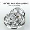 Chrome-Plated Cast Iron Handwheel with Keyway, Square Edge, Round Rim, and Rotating Handle