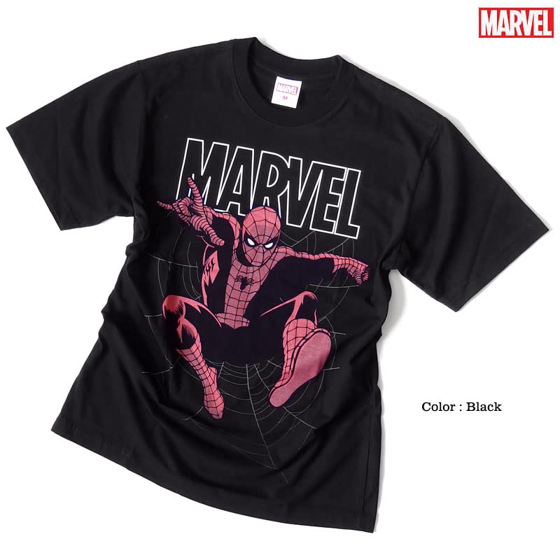 EVERSOUL Marvel Avengers Captain America Venom Short Sleeve T-Shirt, Men's Black, Size L [Parallel Import]