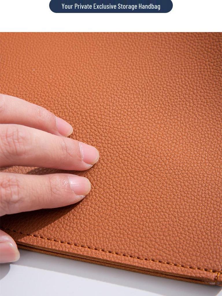 Premium Leather Handbag for 16" Tablet/Laptop, Business, Large Capacity, Document/File Storage