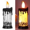 Halloween Snow Globe Candles Light LED Terrorist Decoration Electronic Candle Lamp for Party HolidayDancing Skeleton