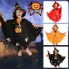 Children With Halloween Hat cloak Witch Cosplay Costume Fancy Dress Party Set