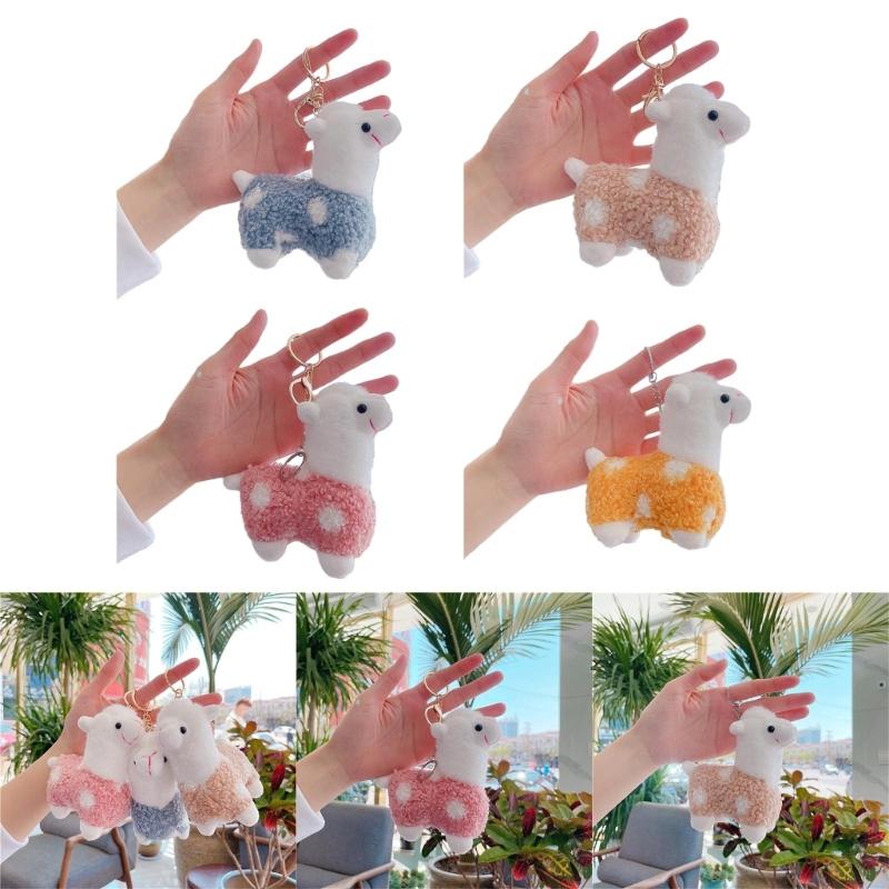 Soft Plush Animal Horse Keychain Cartoon Keyring Cute Toy Pendant for Boys Girls