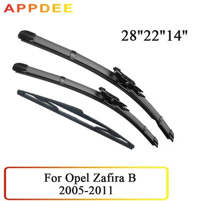 APPDEE Wiper Front & Rear Wiper Blades Set For Vauxhall / Opel Zafira B 2005-2011 Windshield Windscreen Window