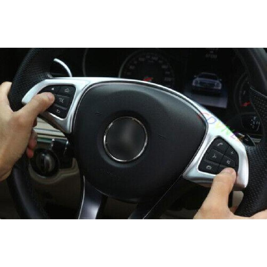 Steering Wheel Strip ABS Silver Cover Trim For Benz GLC X253 2016-2019