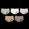 FENTENGCARE Women's Ice Silk Seamless Mid-Waist Briefs 5-Pack