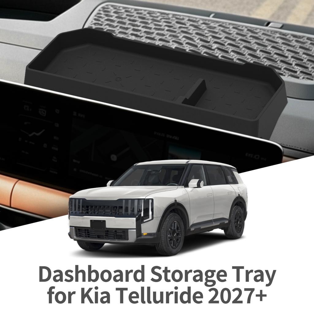 For Kia Telluride Central Control Screen Rear Storage Box Dashboard Tray Car Interior Accessories Black