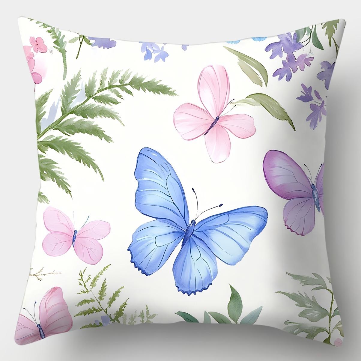 

Graceful Butterfly - adorned PillowcasesLiving room sofa cushion cover, soft and comfortable, bedroom room decoration 16x16in 40x40cm