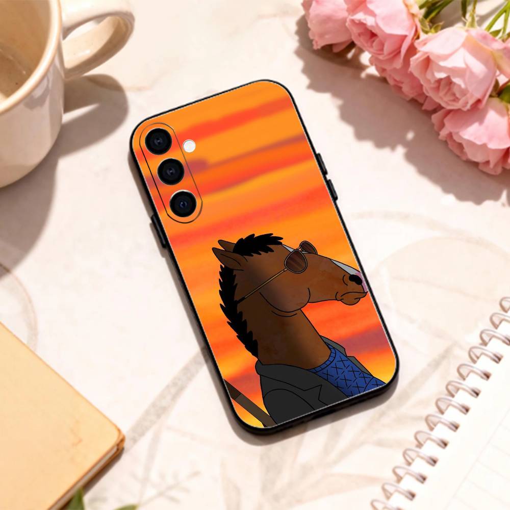 S-Sad B-BoJack Horseman Phone Case For Samsung Galaxy A73,A72,A71,A70,A53,A52,A51,Others Soft Black Shell