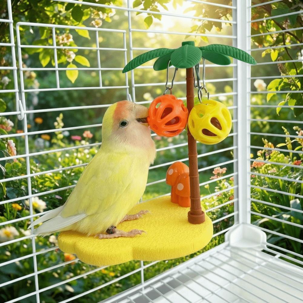 Wear Resistant Bird Perch Stand Detachable Birdcage Platform Toys Perches on Poles