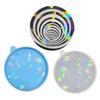 Untersetzer Holographische Silikonform DIY Runder Untersetzer Holographisches Laser Licht und Schatten Tassenuntersetzer Dekoration Harzformen