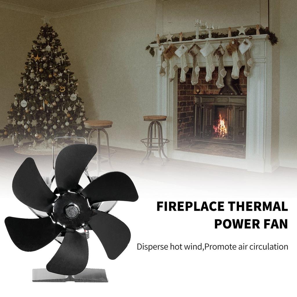 Buy Y3C SF105S Aluminum Fireplace Heat Power Fan 6 Blades Air
