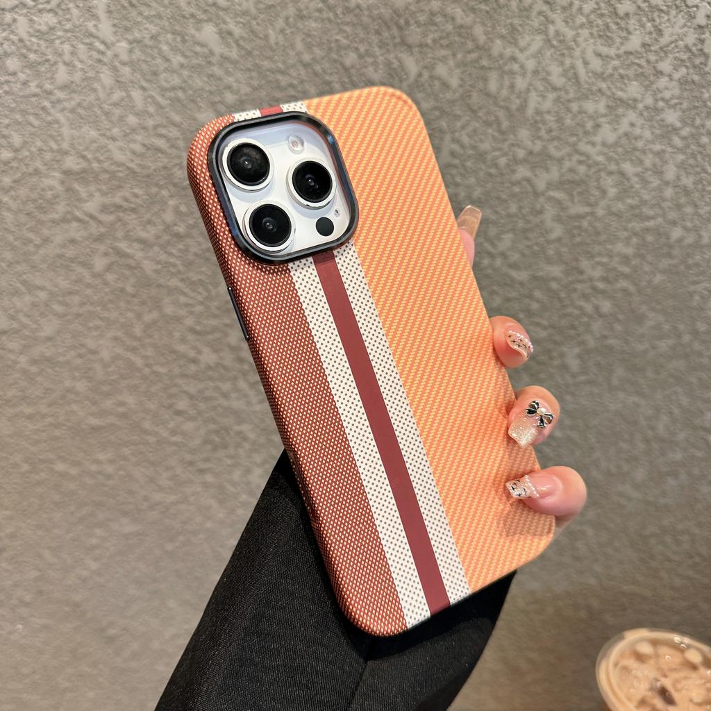 Carbon Fiber Kevlar Pattern PC For Magsafe Magnetic Case For iPhone 17 Air 16 15 14 Plus 13 12 Pro Max Shockproof Cover
