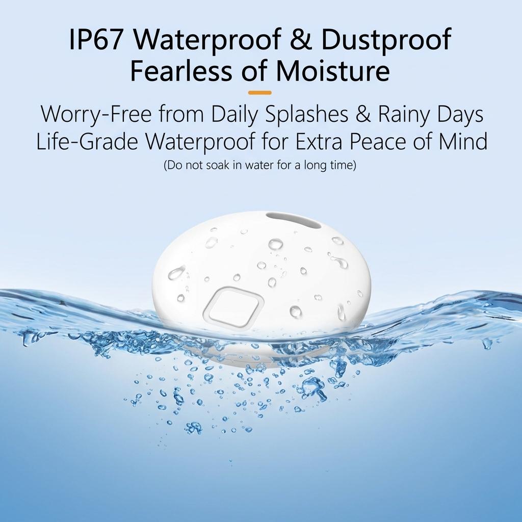 Outdoor Hiking Camping Smart Tracker Dual OS Compatible for IP67 Waterproof Anti-Lost Locator Tag for Keys Vehicles