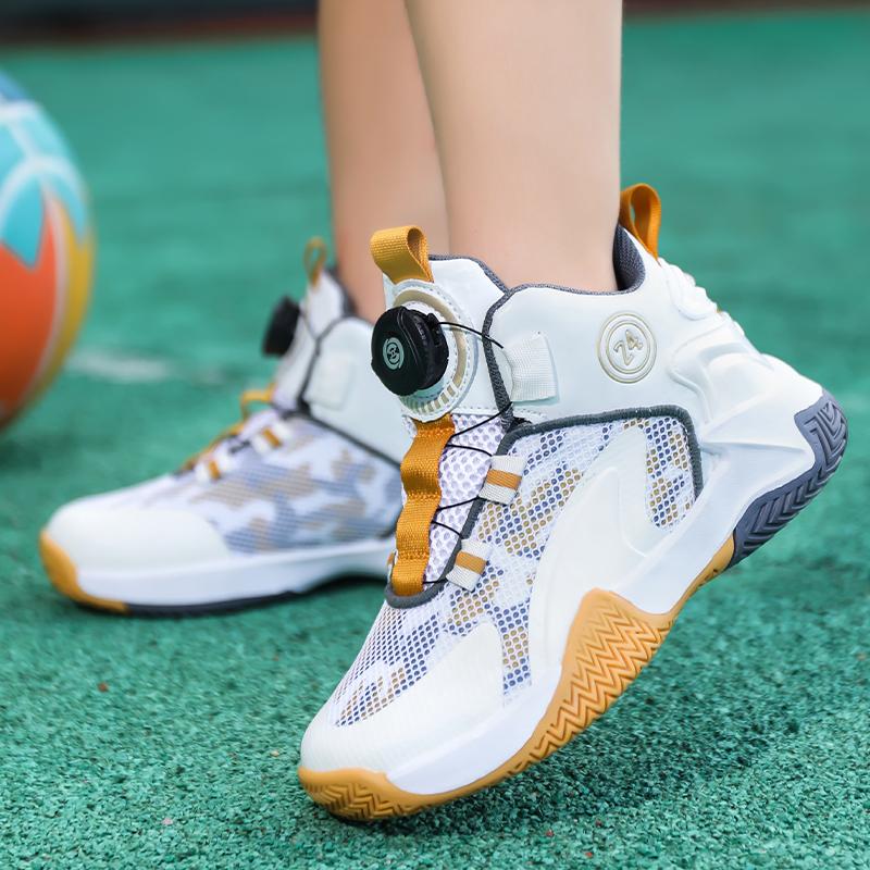 31-42 Kids Lagre Size Convenient and Fashionable Sports and Leisure Shoes High Top Basketball Shoes Sport Shoes