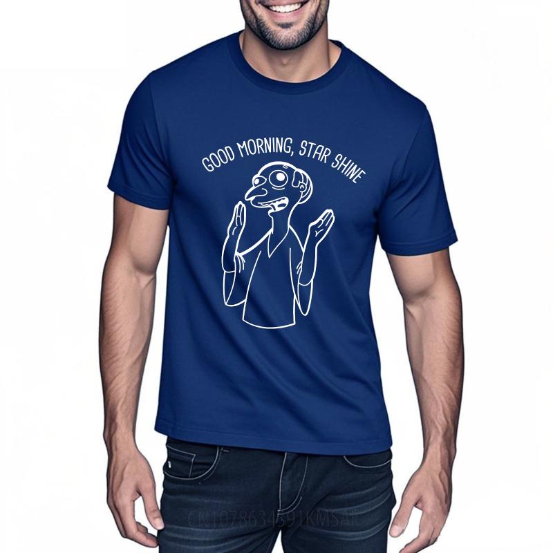 Plus Size Summer Teenagers T Shirt Good Morning Star Shine Cartoon Character Short Sleeve Street Wear Crew Neck Tshirt