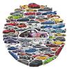 70pcs Creative Sports Car Stickers: Waterproof & Decorative for Planners, Phones, Luggage, and Notebooks