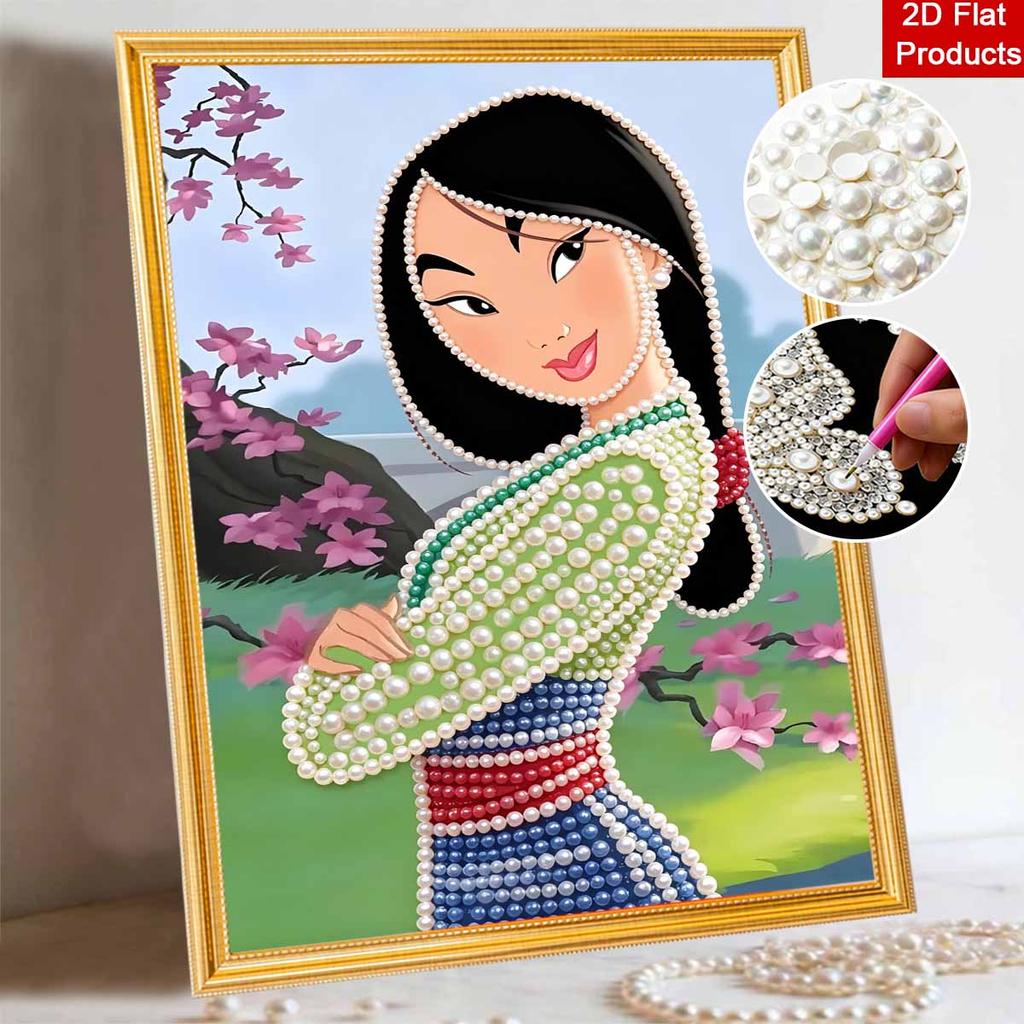 Disney Pearl Painting Anime Mulan Art Kit Adult Beginner Home Wall Decor Special Shape