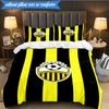 Deportivo Tachira Fc Crest 3pcs Bedding,Including 1pc Duvet Cover And 2pcs Pillowcases Perfect for Christmas,Ideal for Bedroom, Dormitory