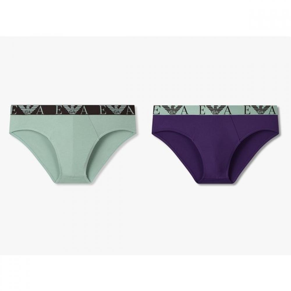 Emporio Armani Men S Big Logo Banding Cotton Brief 2 Set 0815311301 0815311302 L(105)