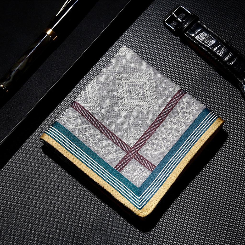 Herrentaschentuch, weiche und atmungsaktive Baumwolltaschentücher, exquisites Muster, schweißabsorbierend