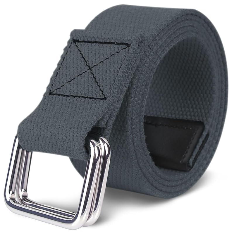 

[BENADON] belt men s double ring belt No hole unisex big size canvas lightweight cloth simple firmly Fashionable Accessories casual work for jeans