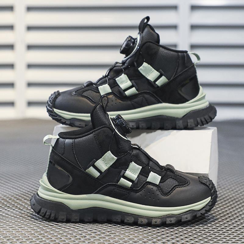 

Male and female students 2025 autumn new children s rotating high-top dad shoes older children s boys and girls dirt-resistant sports shoes 39