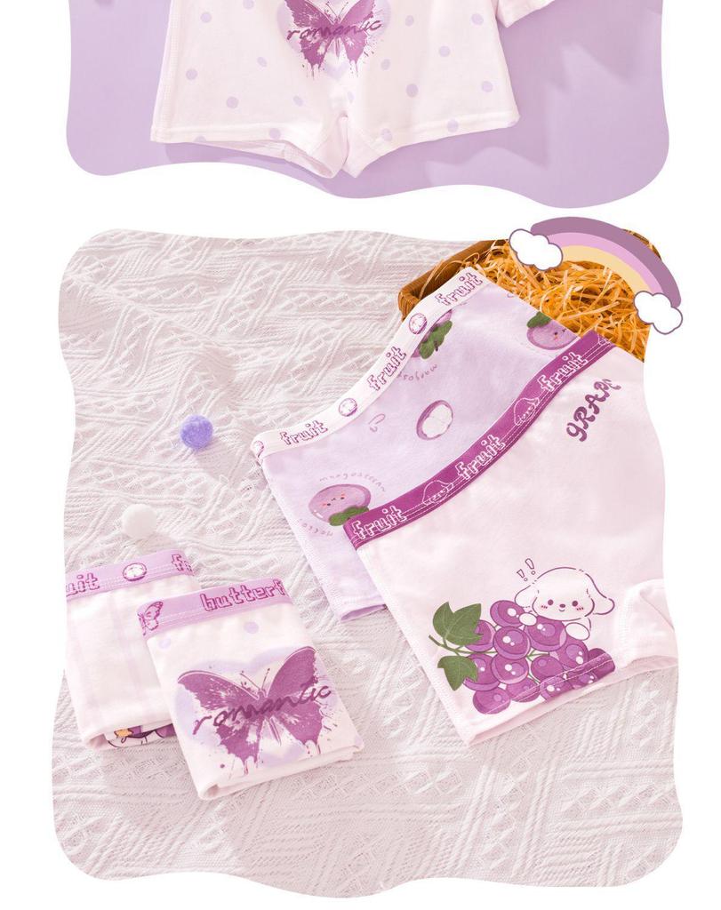 Girls' Pure Cotton Antibacterial Boxer Shorts - Comfortable Toddler & Little Girl Underwear