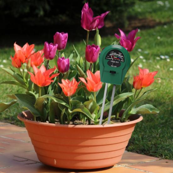 

Тестер pH почвы Многофункциональный садовый инструмент Цифровой циферблат Не требуется батарея Длинный зонд