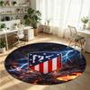 Atletico Madrid Printed Round Crystal Velvet Rug Soft Non Slip Floor Carpet For Bedroom Holiday Gift