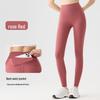 Spring 2026 Slim Fit Yoga Pants: Abdominal and Hip Support, Back Waist Pocket, Solid Color, Outdoor Wear, Tight-Fitting, Thin Style, New Arrival.