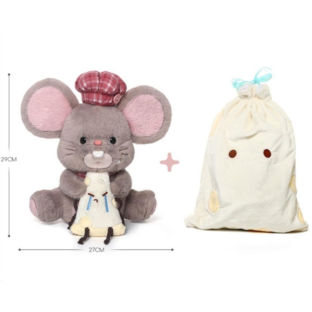 29CM Cute Cartoon Cheese Raspberry Matcha Mouse Plush Toy Soft Stuffed Animal Mouse Doll Accompany Hug Pillow Kid Birthday Gifts