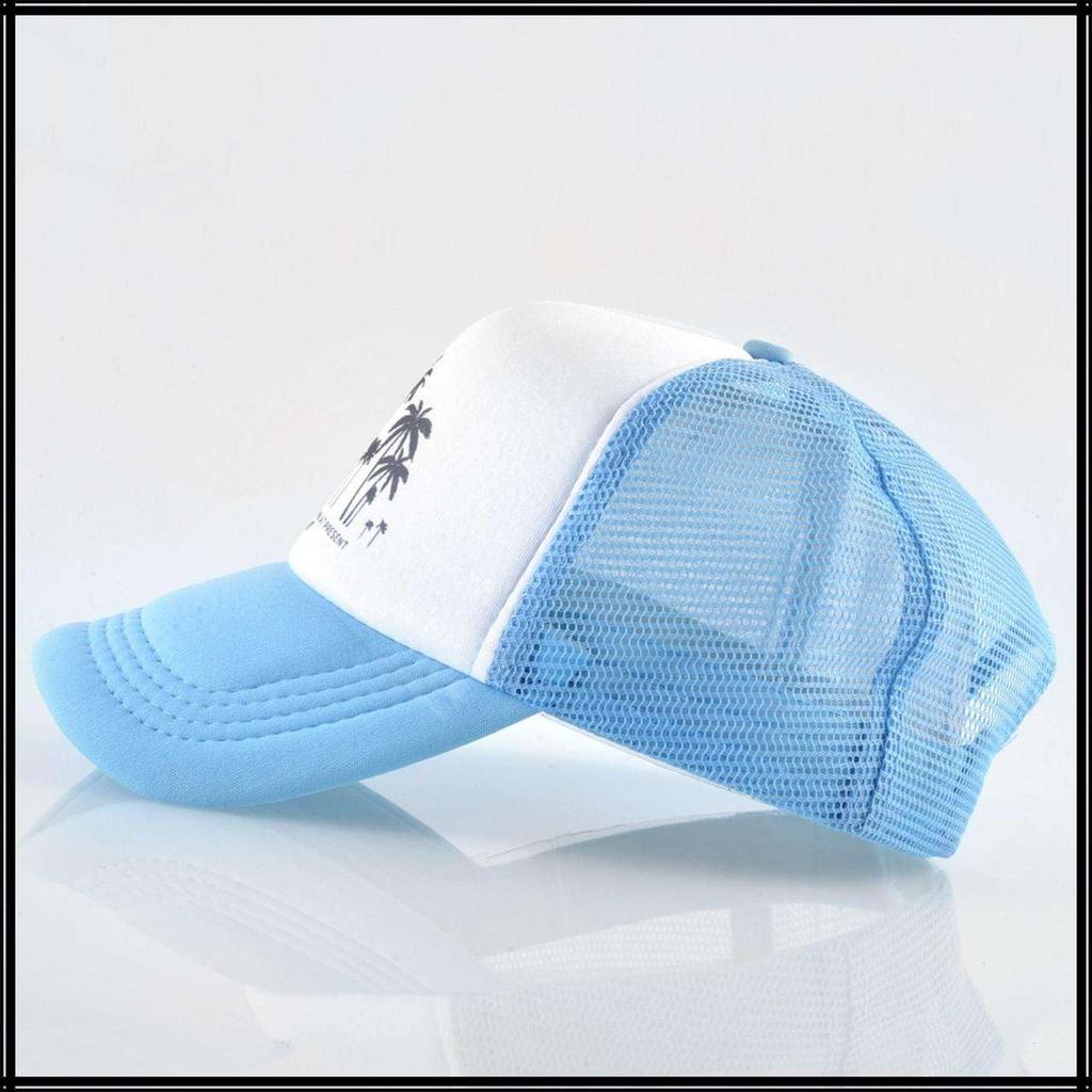 Tropisk palmetre mesh-caps sommerhatt fritid utendørs unisex CZ789 [White Fang] (rød)