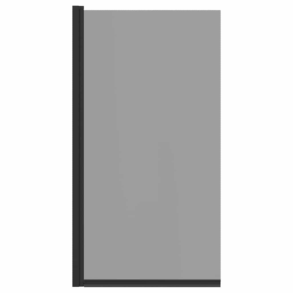 Black Shower Screen 68 X 130 Cm Tempered Glass