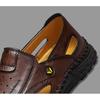 Handmade Summer Men's Sandals Leather Men's Shoes Casual Trekking Sneakers Outdoor Comfortable Breathable Travel Driving Shoes