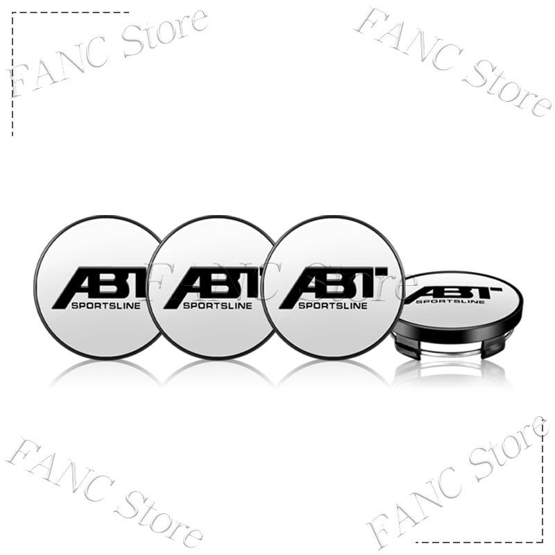 4Pcs 56/60mm ABT Emblem Car Wheel Center Hub Cap Rim Refit Dust-proof Badge Covers Sticker For Universal Car Styling Accessories