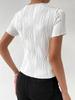 T-shirt Phumee Casual Round Neck Short Sleeve  Rib-knit A2181