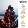 1pc Fire and Ice Yin Yang Dragons Blanket  Soft Throw for Home Decor, Perfect Gift for All Seasons, Living Room, Travel, Camping, Car Blankets