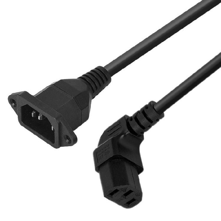 90 Degree  Up/Down/Left/Right Angled IEC 320 C13 Female to C14 Male Power Supply Extension Cord for Monitors Computers