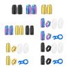 Titaniums Alloys Bicycles Nozzle Caps Titaniums Alloy Air Nozzle Caps Replacement Mountain Bike Air Valves Dust Caps