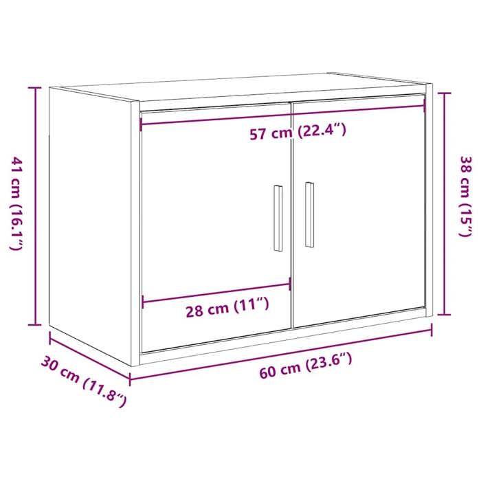 VidaXL Wall Cabinets for Garage 2 Pcs Sonoma Oak Engineered Wood 860648