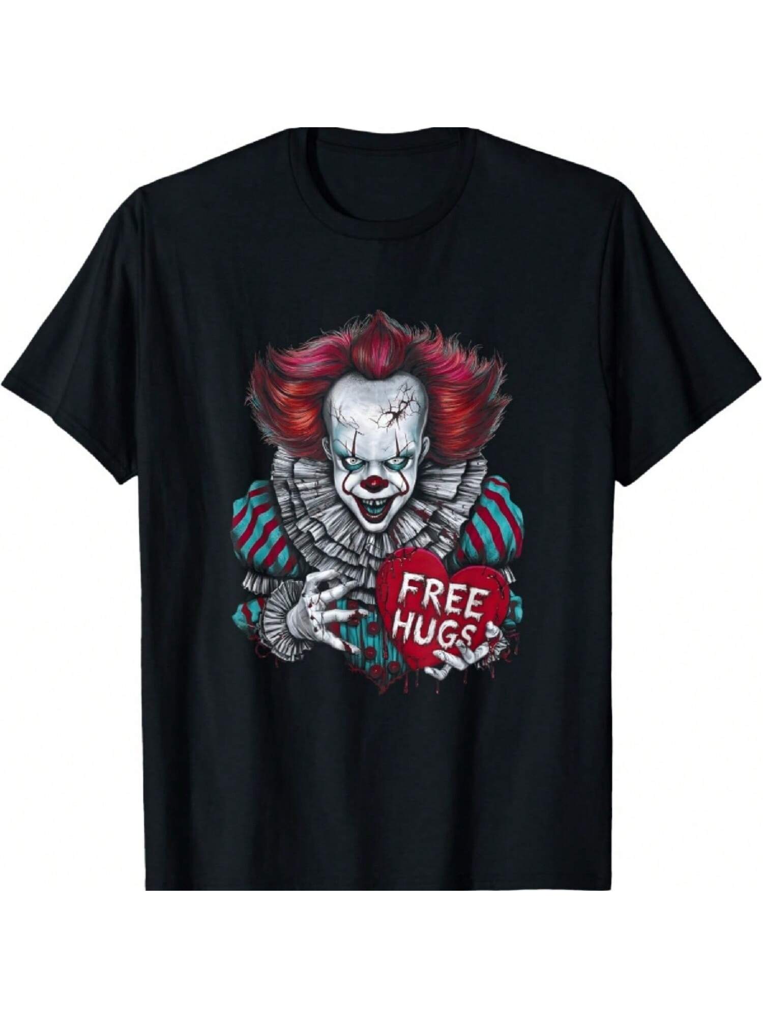 Free A Hugs Scary Clown Valentine Halloween Horror Character T-Shirt S разноцветный